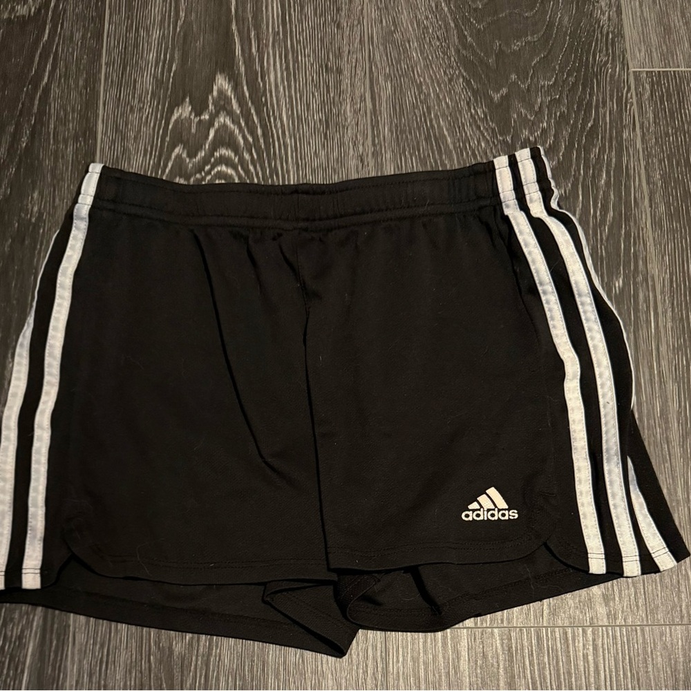 Adidas Black Shorts with White Logo